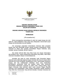 UNDANG-UNDANG DASAR NEGARA REPUBLIK INDONESIA 1945